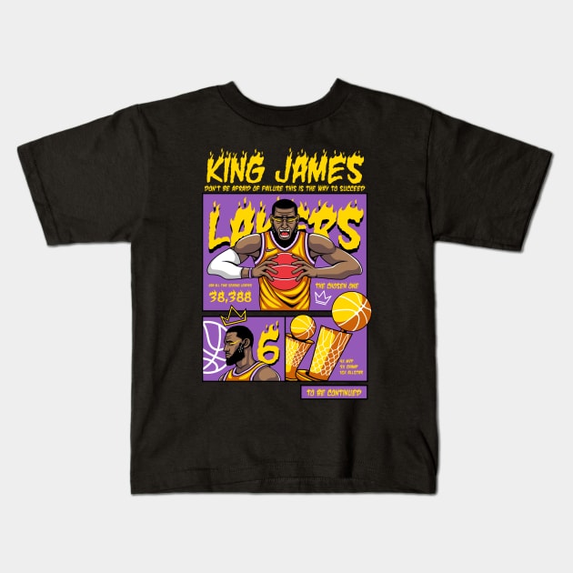 lebron king james Kids T-Shirt by imkram2x